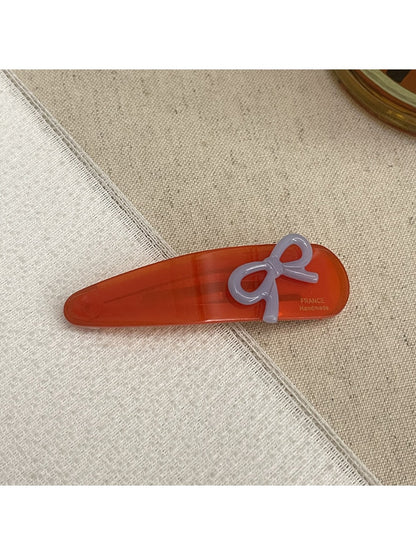 Beau - Bow Embellished Oval Hair Clip