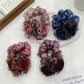 Gifty-Floral Hair Tie Elegant Bow Scrunchie Summer Mesh
