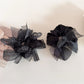 Gifty - Black Mesh Polka Dot Bow Scrunchie