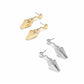Earedge - Gold Tone Ocean Shell Statement Dangle Earrings