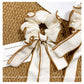 Gifty - Elegant Beige Scrunchie with Khaki Trim