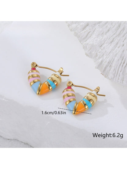 Earedge - Colorful Heart Elegant Earrings