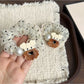 Gifty - Cartoon Dog Polka Dot Ruffle Trim Scrunchie