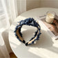 Gifty - Denim Look Knotted Bow Detail Headband