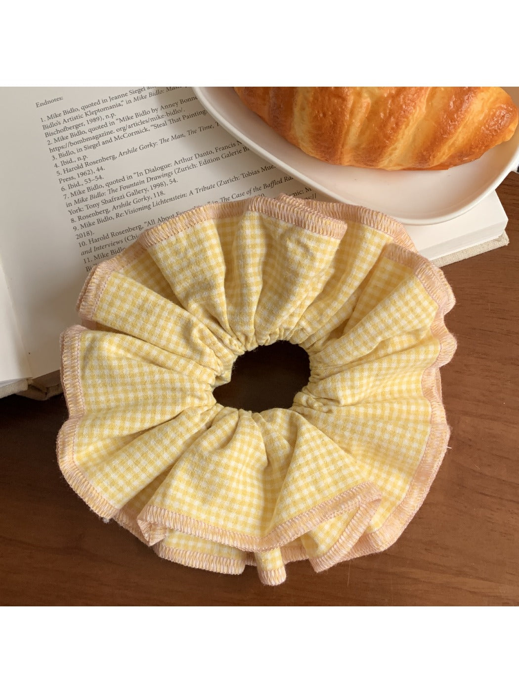 Gifty - Double-Layered Plaid Hair Tie