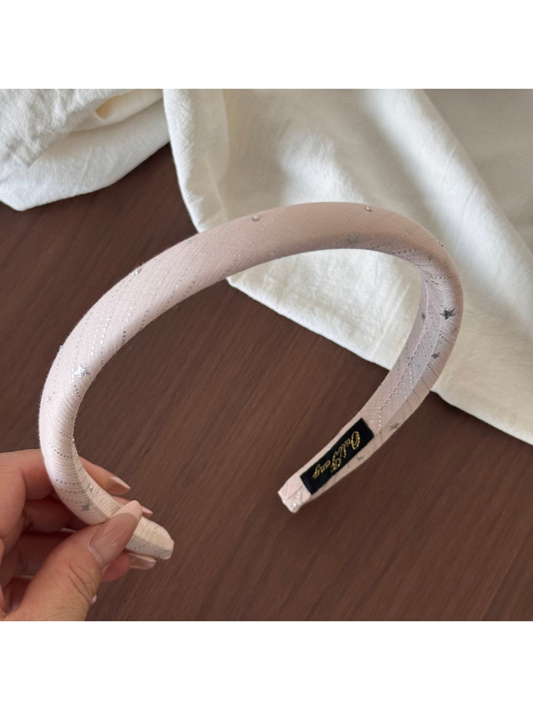 Gifty - Irregular Sparkly Fabric Covered Women's Headband