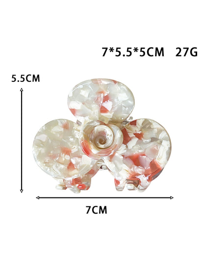 Beau - Geometric Flower Acetate Fiber Hair Claw Clip