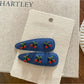 Beau - Blue Cherry Geometric Hair Clip