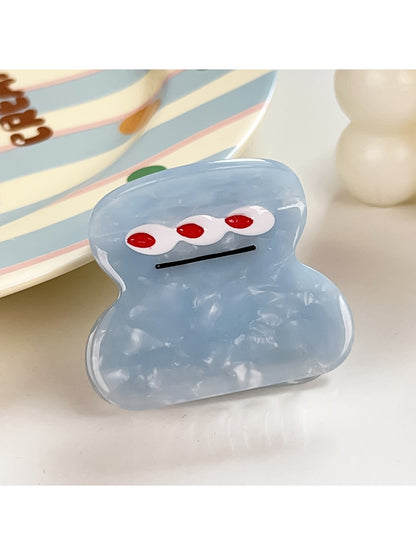 Beau - Playful Face Design Acetate Claw Clip