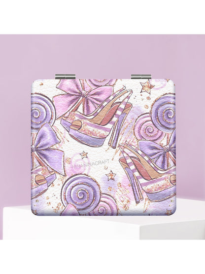 Mirroray - Y2K Pattern Foldable Touch Up Makeup Mirror