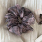 Gifty - Ruffled Polyester Print Scrunchie