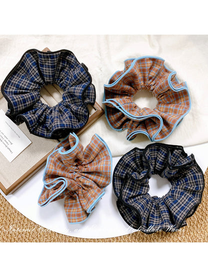 Gifty - Double-layer Plaid Hair Ring