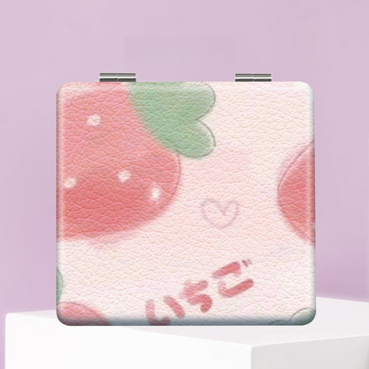 Mirroray - Pink Toned Print Foldable Compact Makeup Mirror