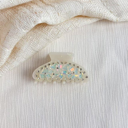 Beau - Iridescent Rhinestone Accent Plastic Claw Clip