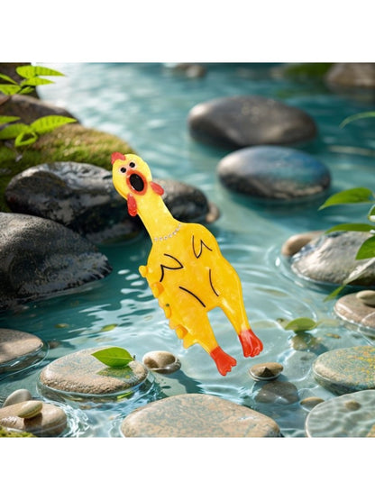 Beau - Screaming Chicken Hair Claw Clip