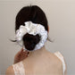 Gifty - Double Layer Lace Trim Polyester Scrunchie
