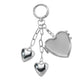 Keypus - Silver Tone Heart Mirror Charm Chain Keychain