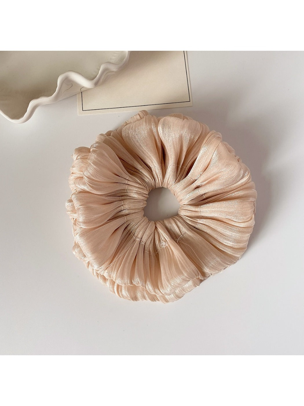 Gifty - Colorful Pleated Satin Scrunchie