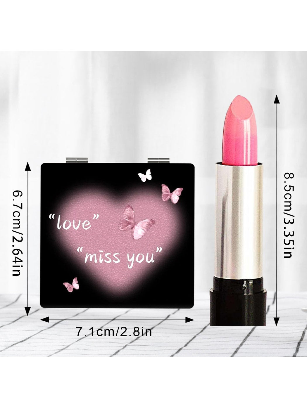 Mirroray - Y2K Style Pink Tones Makeup Mirror