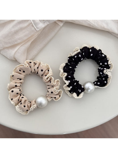 Gifty - Lace Dot Bow Hair Tie