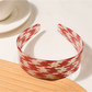 Gifty - Wide Printed Houndstooth Texture Headband
