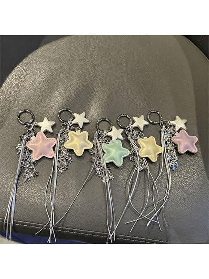Keypus - Star Pendant Tassel Bag Charm Keychain