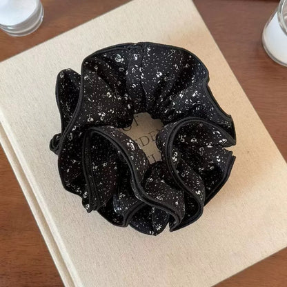 Gifty - Ruffled Floral Polyester Scrunchie