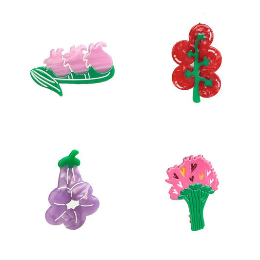 Beau - Pastoral Food and Flower Design Hair Clip