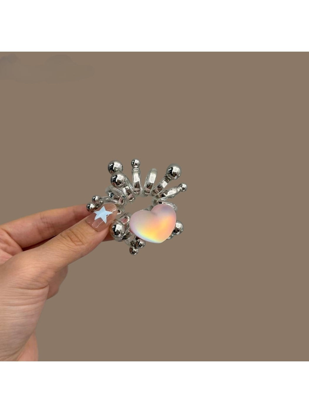 Gifty - Sweet Heart Detail Coil Plastic Hair Tie