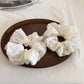 Gifty - Floral Cutout Embroidered Polyester Scrunchie
