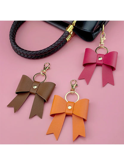 Keypus - Modern Simple Bow Shape Bag Charm Keychain