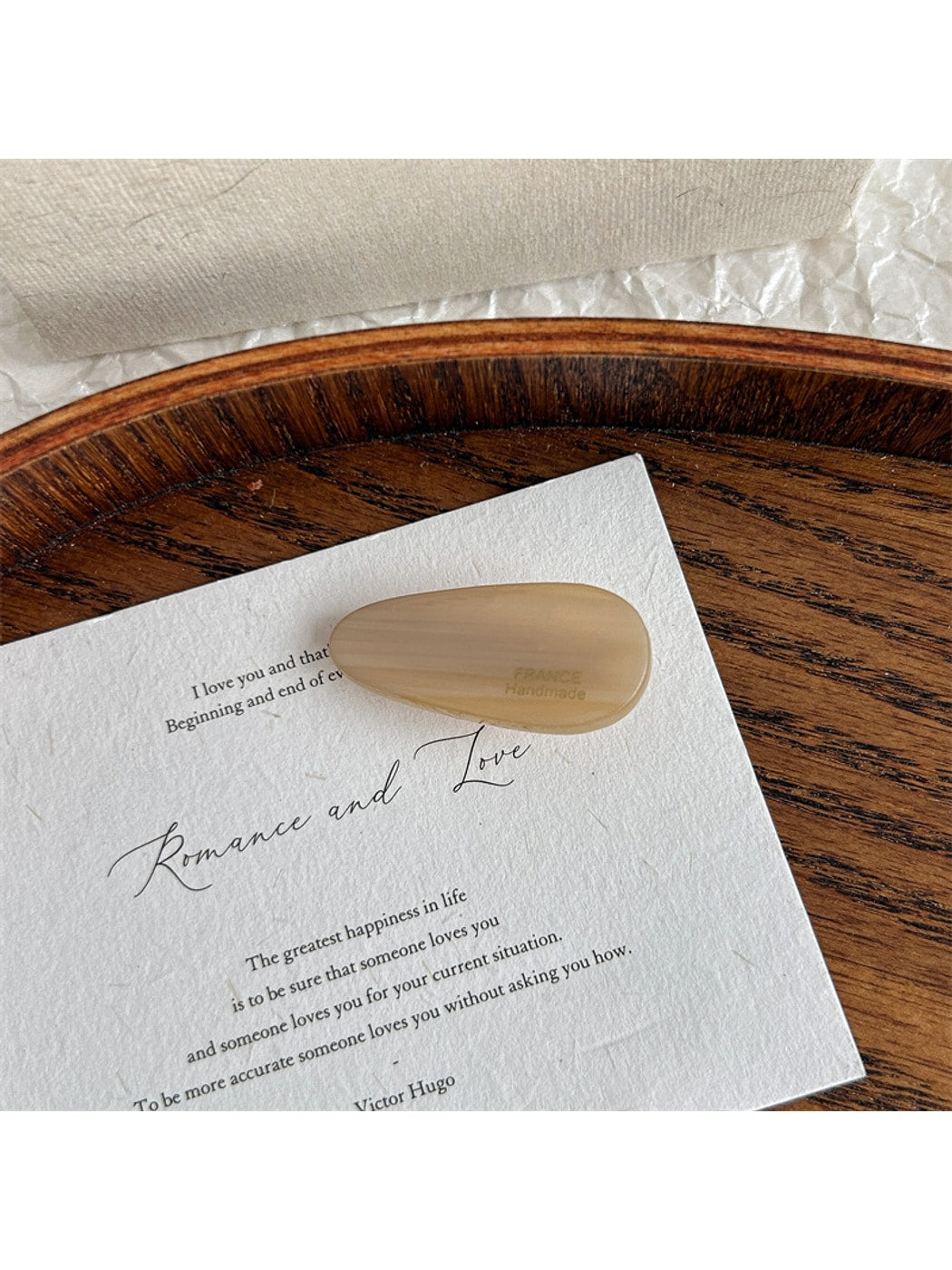Beau - Water Drop Acetate Duckbill Side Bang Hair Clip