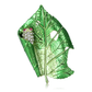 Brovia - Green Leaf Rhinestone Alloy Fashion Brooch