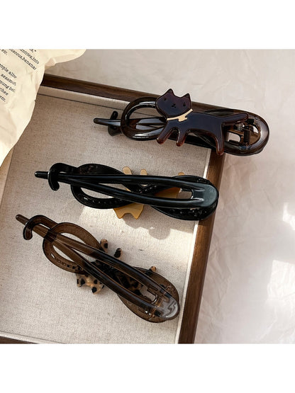 Beau - Cute Cat-shaped Acetate Hairpin