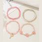 Lovra - Heart Key Charm Beaded Style Bracelet
