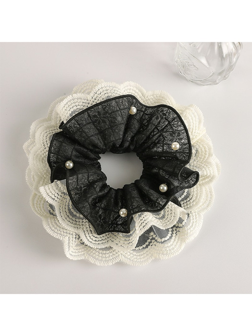 Gifty - Mesh Lace Ruffled High Elasticity Scrunchie