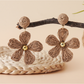 Earedge floral raffia woven vintage drop earrings packaged in a gift box