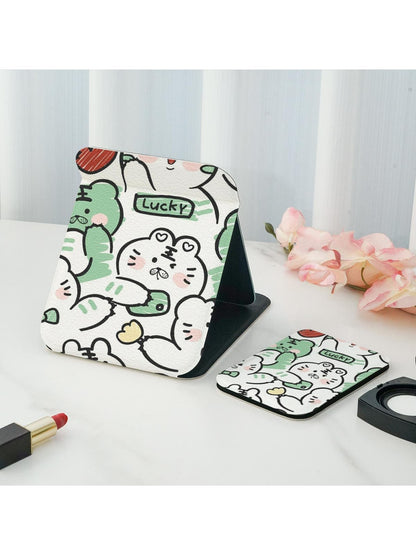 Mirroray - Floral Print Portable Folding Vanity Mirror