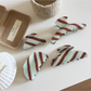 Beau - Striped Glossy Acetate Claw Clip
