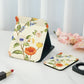 Mirroray - Floral Pattern PU Frame Folding Makeup Mirror