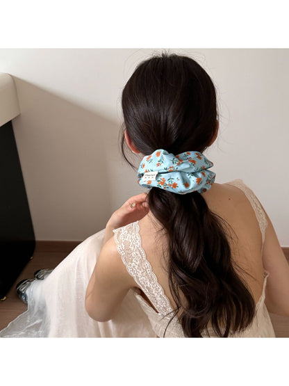 Gifty - Sweet Floral Pattern Polyester Hair Tie Scrunchie
