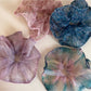 Gifty - Floral Mesh Ruffled Sheer Fabric Scrunchie