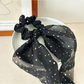 Gifty - Knotted Ribbon Dot Detail Hair Scrunchie