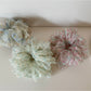 Gifty - Sheer Floral Print Voluminous Polyester Scrunchie