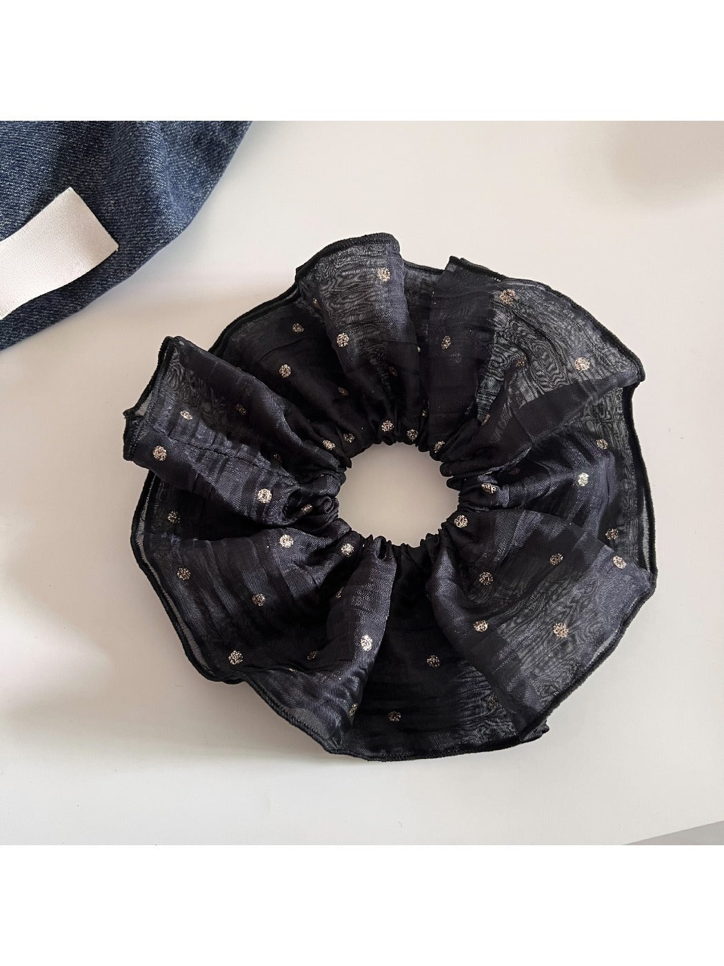 Gifty - Soft Polka Dot Tulle Scrunchie