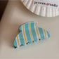 Beau - Colorful Stripe Pattern Acrylic Claw Clip