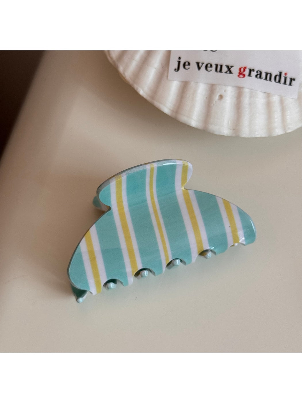 Beau - Colorful Stripe Pattern Acrylic Claw Clip