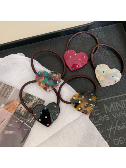 Gifty - Heart Acetate Elastic Hair Tie