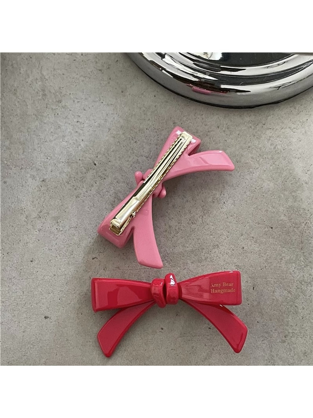 Beau - Bow Shaped Acrylic Duckbill Decorative Hair Clip