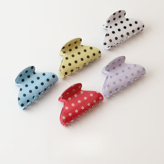 Beau - Simple Dot Pattern PVC Claw Clip